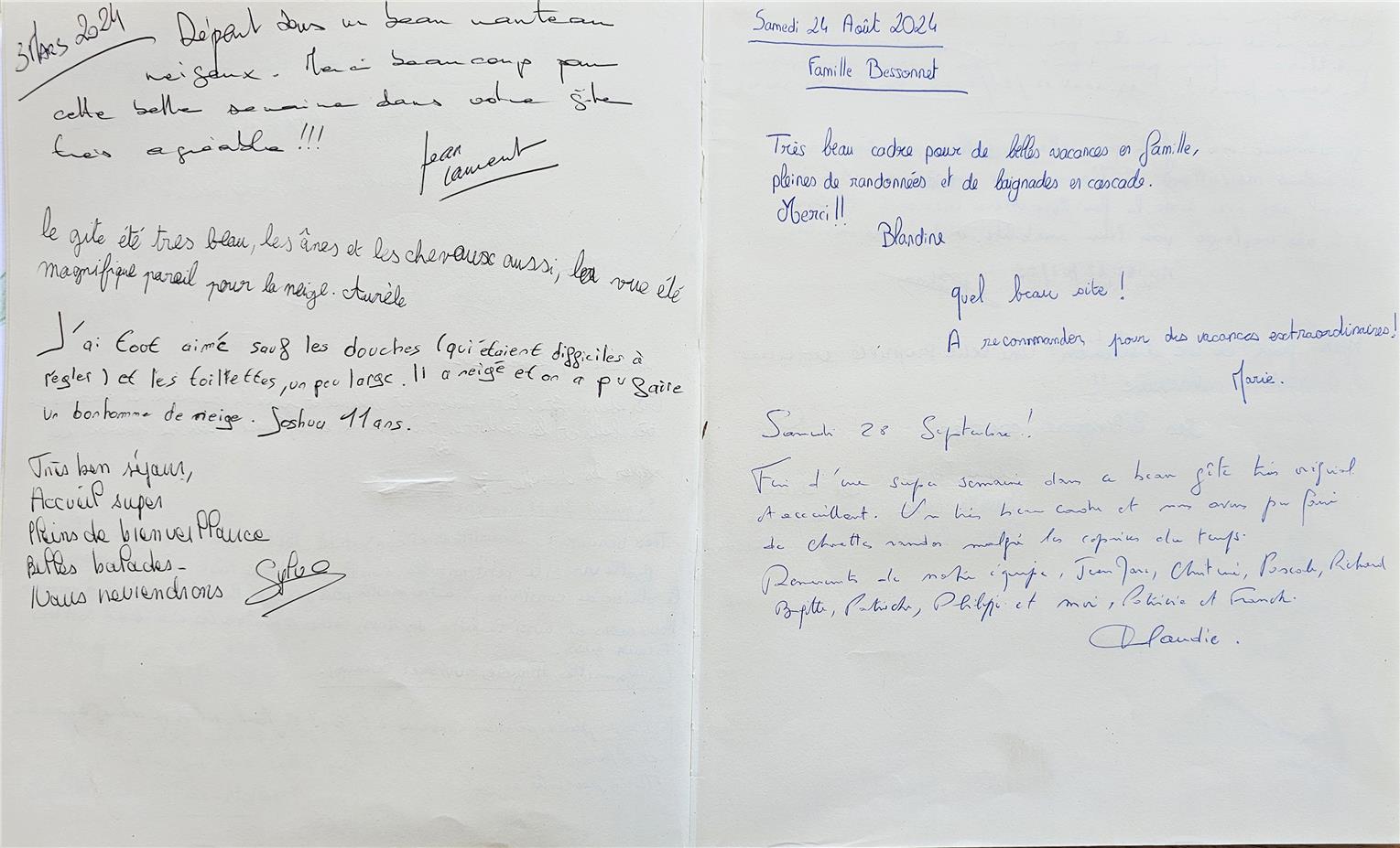 Guestbook image gite ariege