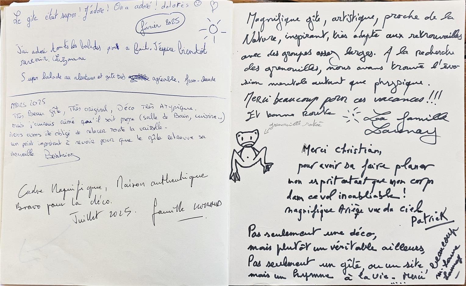 Guestbook image gite ariege